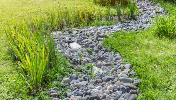 River Rock Garden Installation in New Lenox