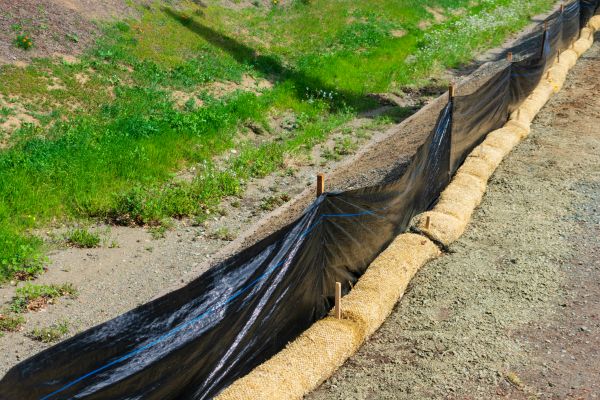 Straw Wattle Installation in New Lenox